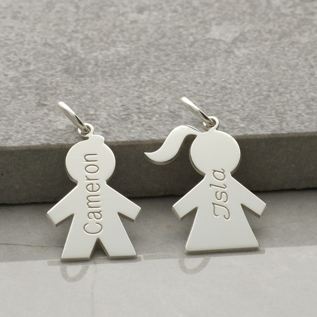Sterling Silver Boy Or Girl Pendant With Name & Optional Chain