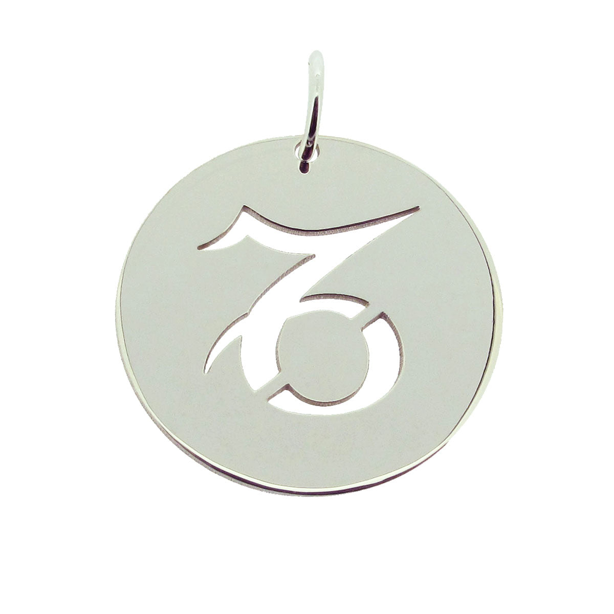 Sterling Silver 24mm Round Zodiac Pendant With Optional Chain