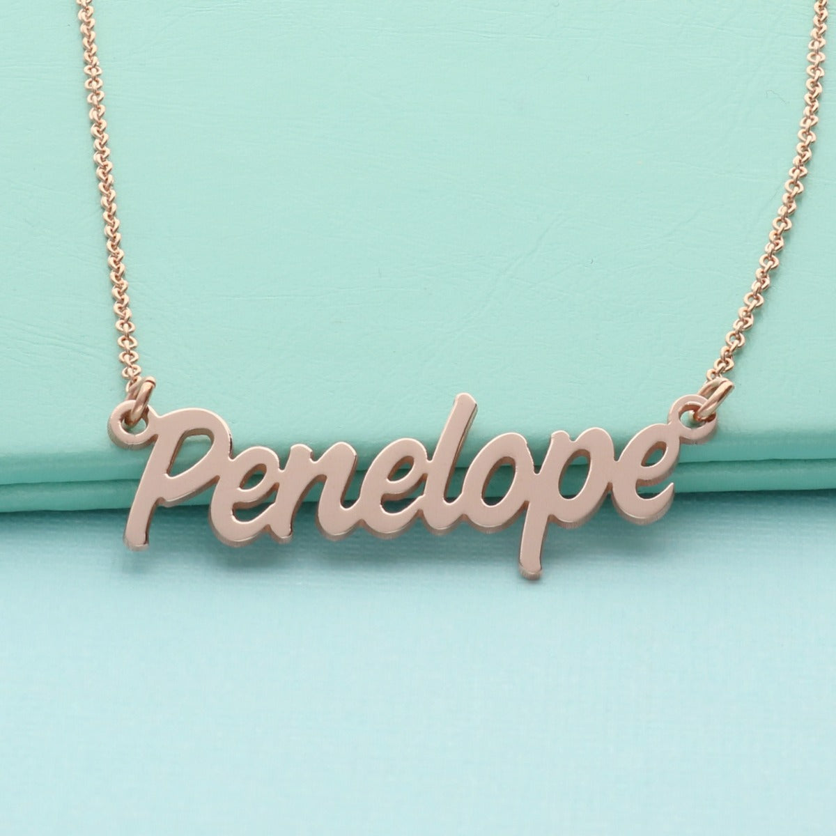 9ct Rose Gold Challenge Style Personalised Name Necklace