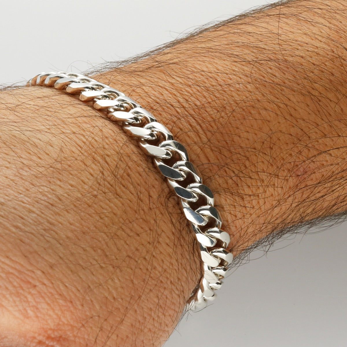 Sterling Silver 9mm Cuban Gents Bracelet