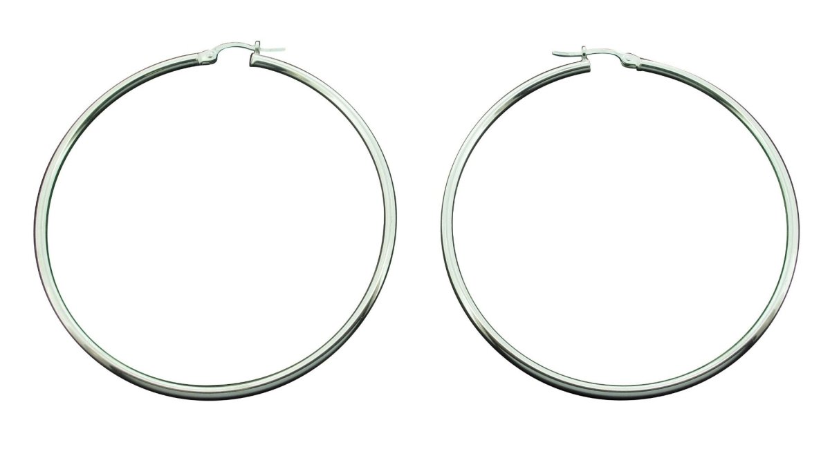 Sterling Silver 2mm Hoop Sleeper Earrings - Love Silver Jewellery