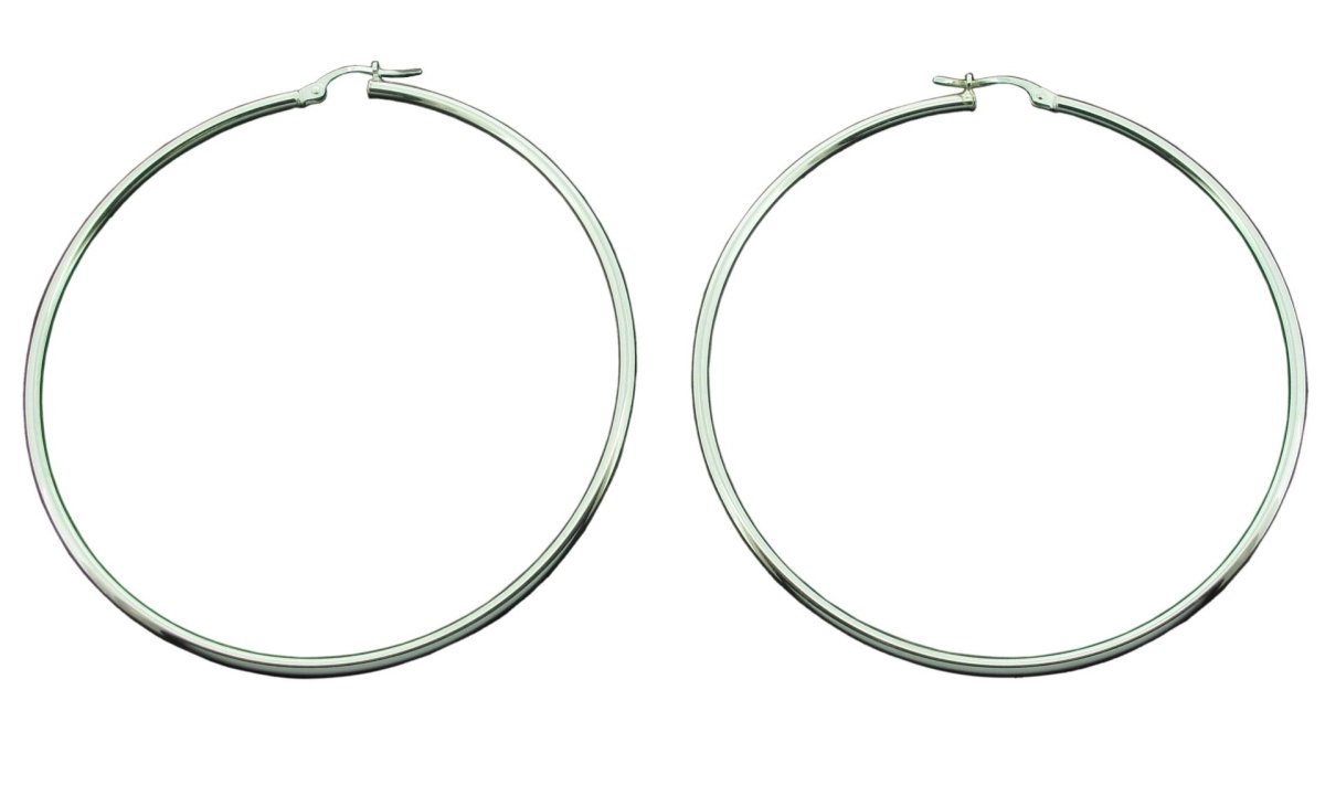 Sterling Silver 2mm Hoop Sleeper Earrings - Love Silver Jewellery
