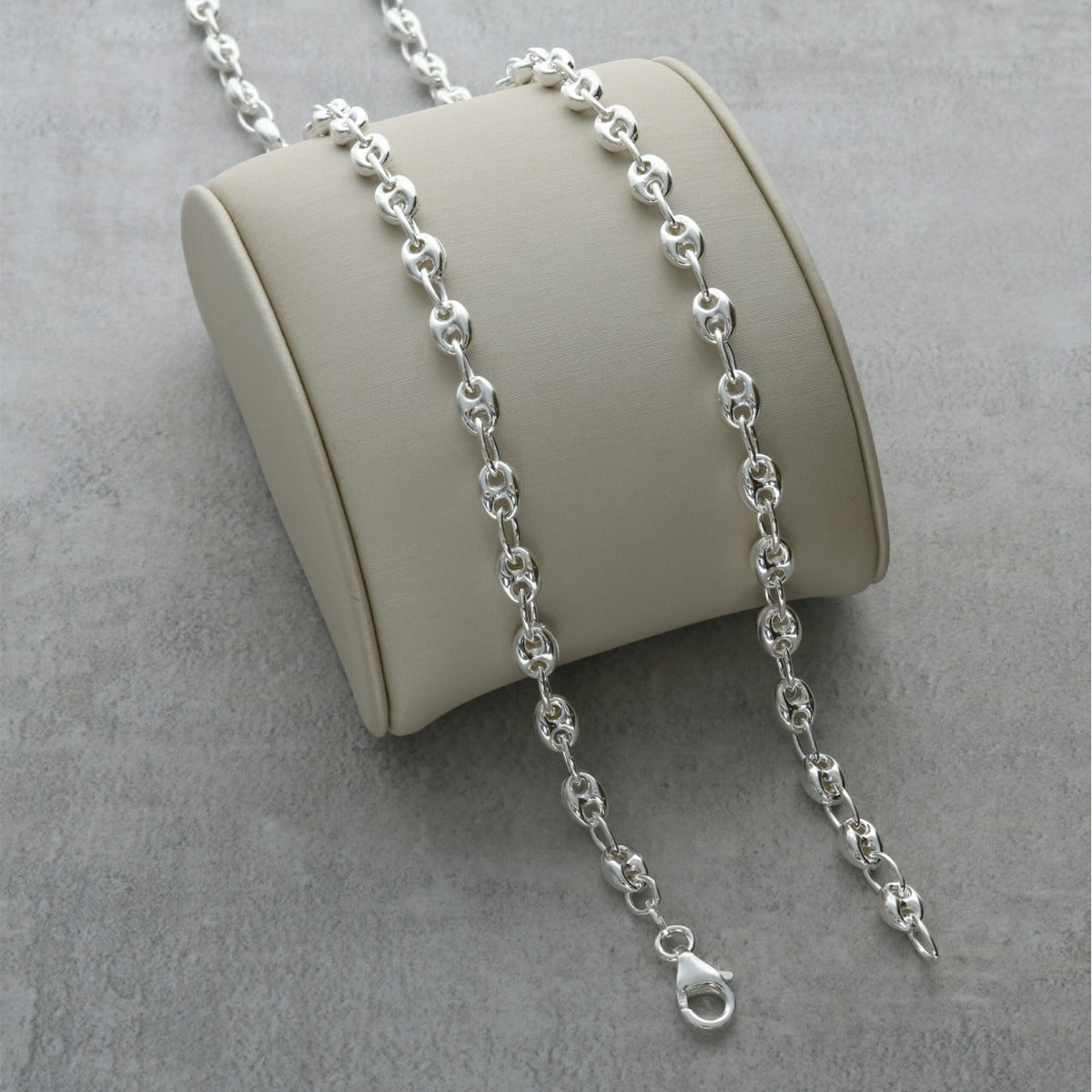 Sterling Silver 5mm Coffee Bean Chain