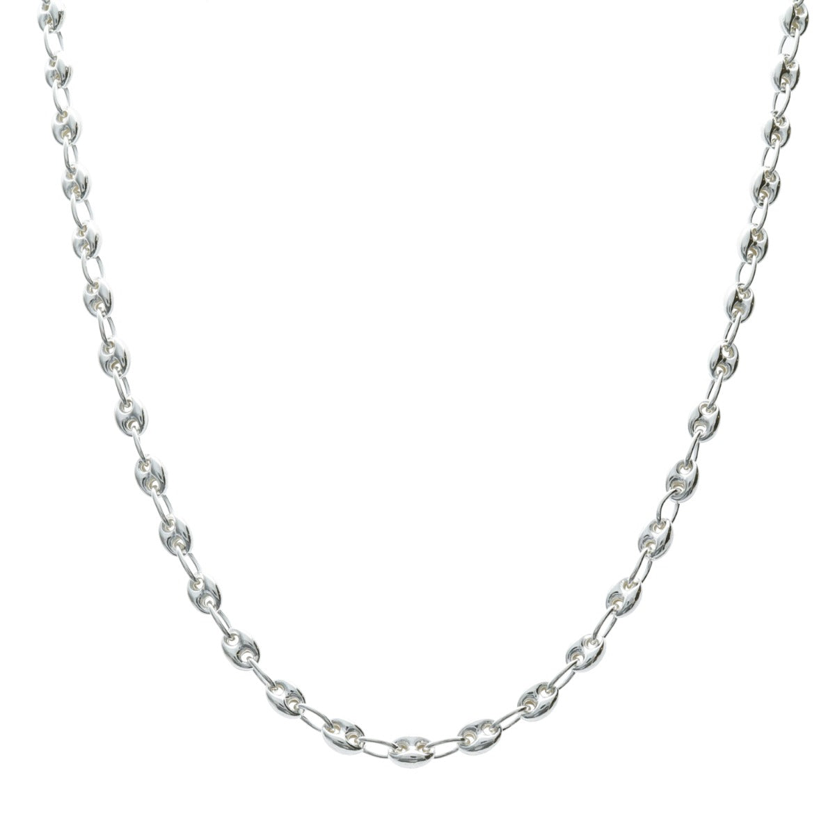 Sterling Silver 5mm Coffee Bean Chain