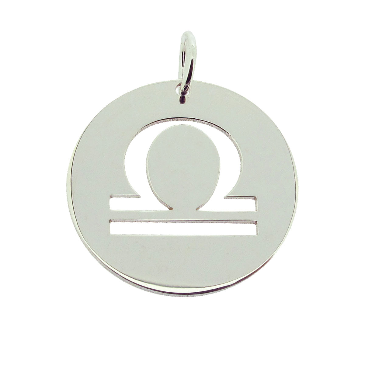 Sterling Silver 24mm Round Zodiac Pendant With Optional Chain