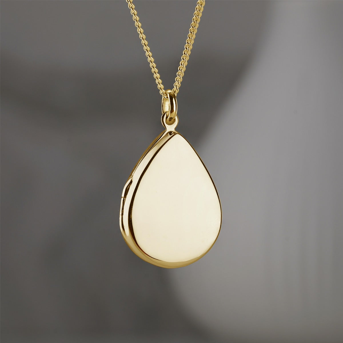 Yellow Gold Vermeil Tear Drop Locket With Optional Engraving