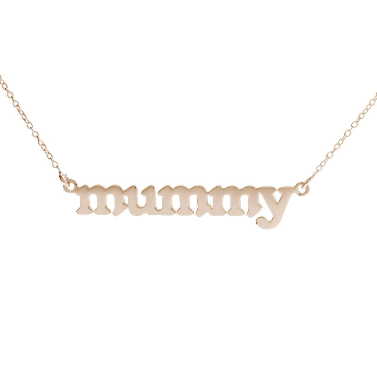 9ct Rose Gold Vermeil Meghan Mummy Name Necklace