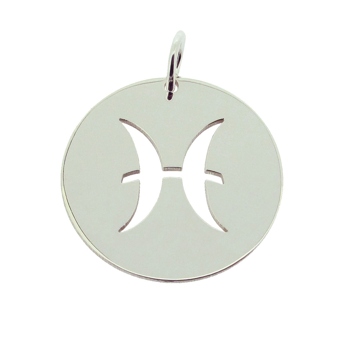 Sterling Silver 24mm Round Zodiac Pendant With Optional Chain