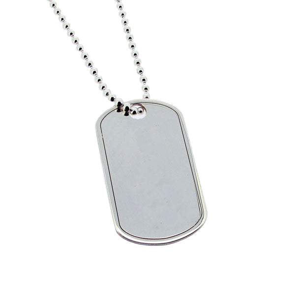 Sterling Silver Dog Tag With Optional Engraving