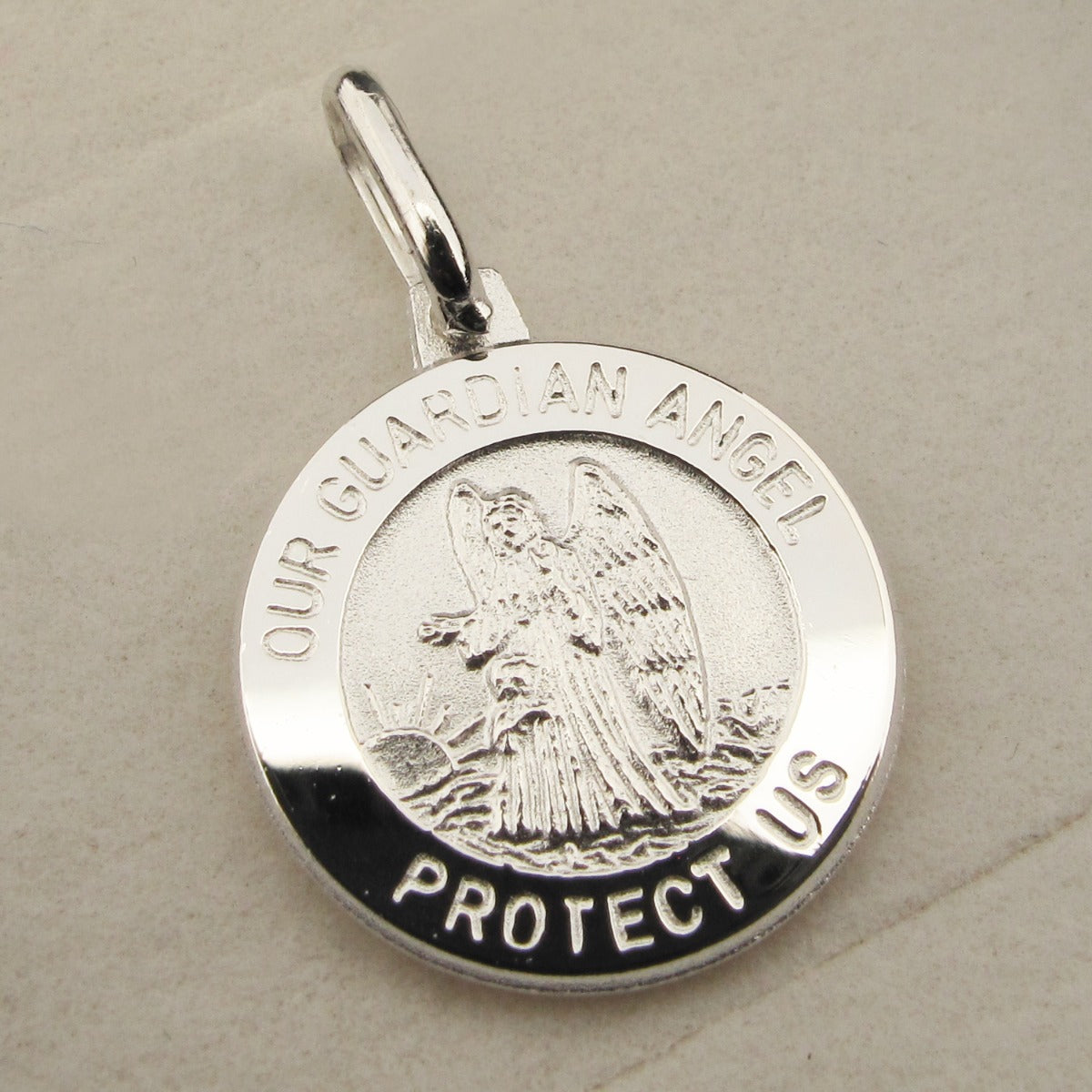 Sterling Silver Guardian Angel Pendant