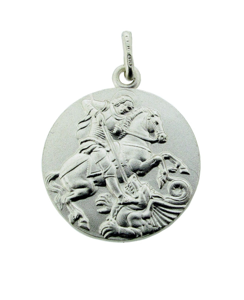 Sterling Silver Reversible St George Pendant