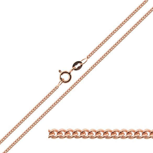 9ct Rose Gold 1.1mm Diamond Cut Curb Chain