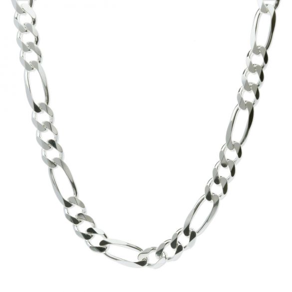Sterling Silver Mens 6mm Figaro Chain