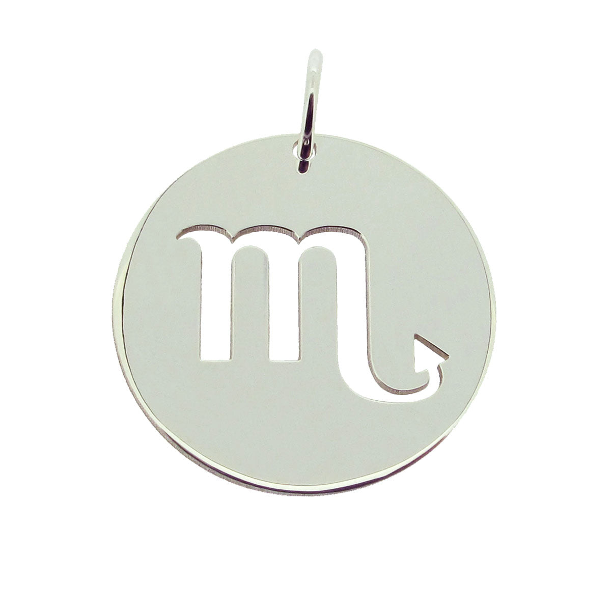 Sterling Silver 24mm Round Zodiac Pendant With Optional Chain