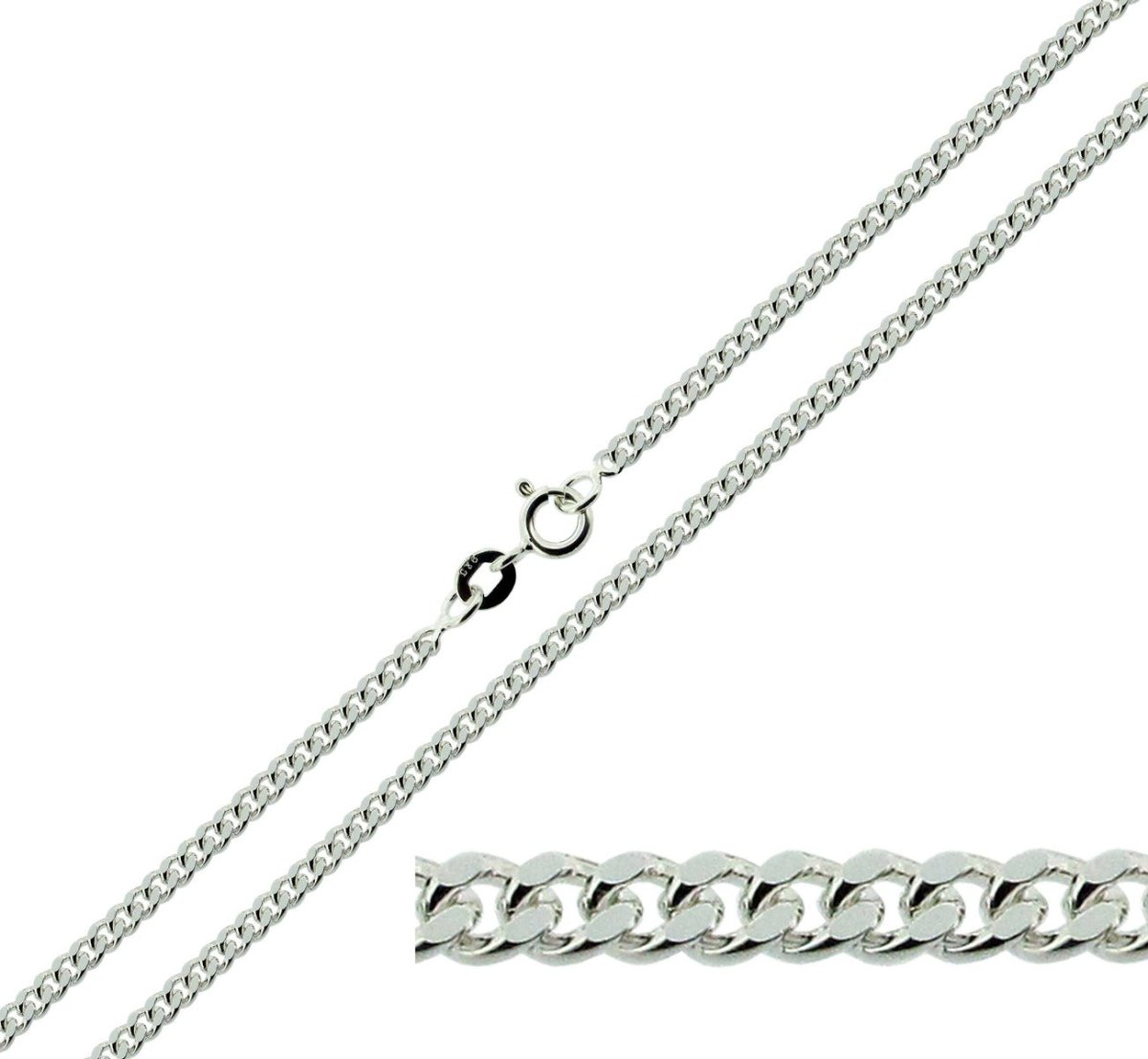 Sterling Silver 2.5mm Curb Anklet - Love Silver Jewellery