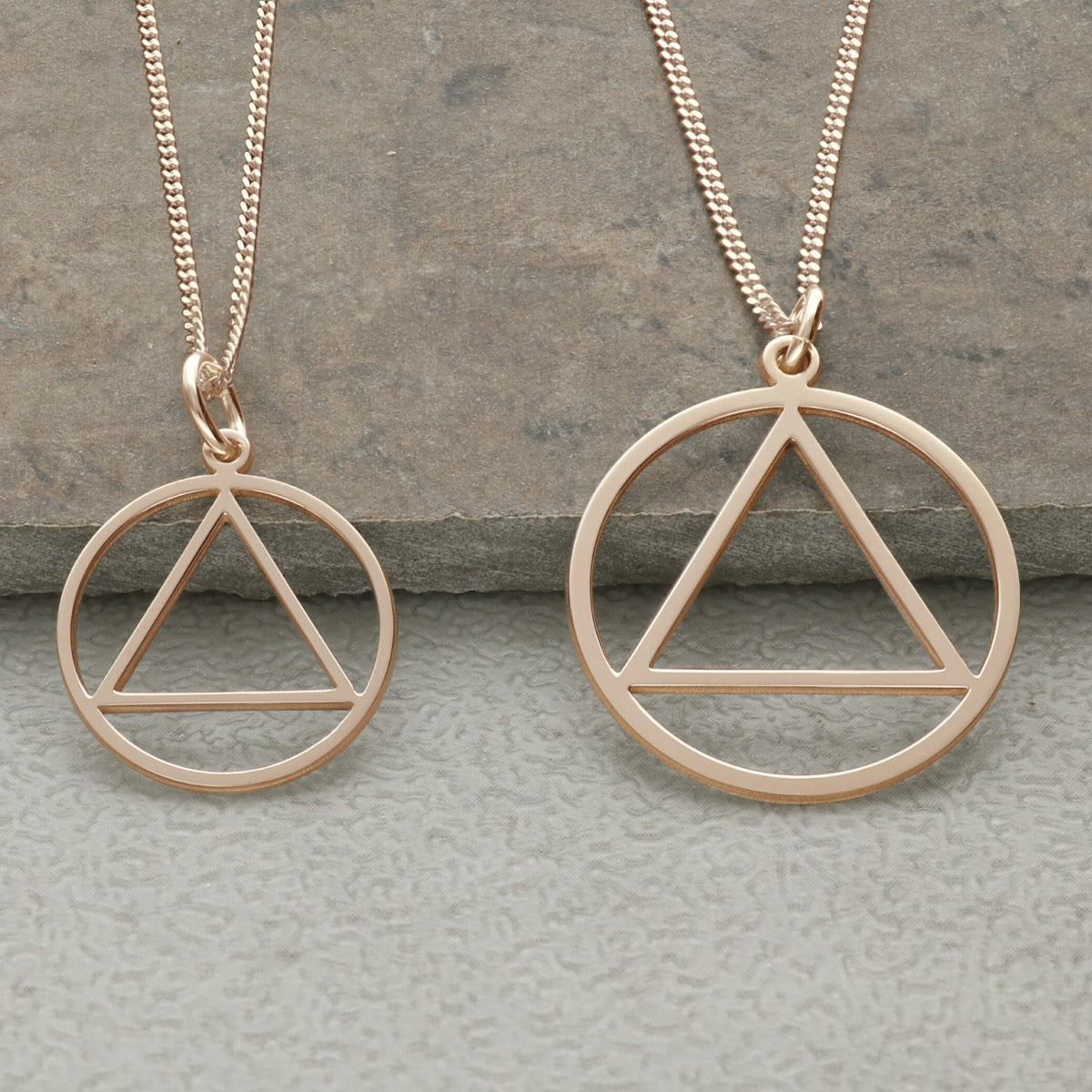 9ct Rose Gold Vermeil Sobriety Pendant