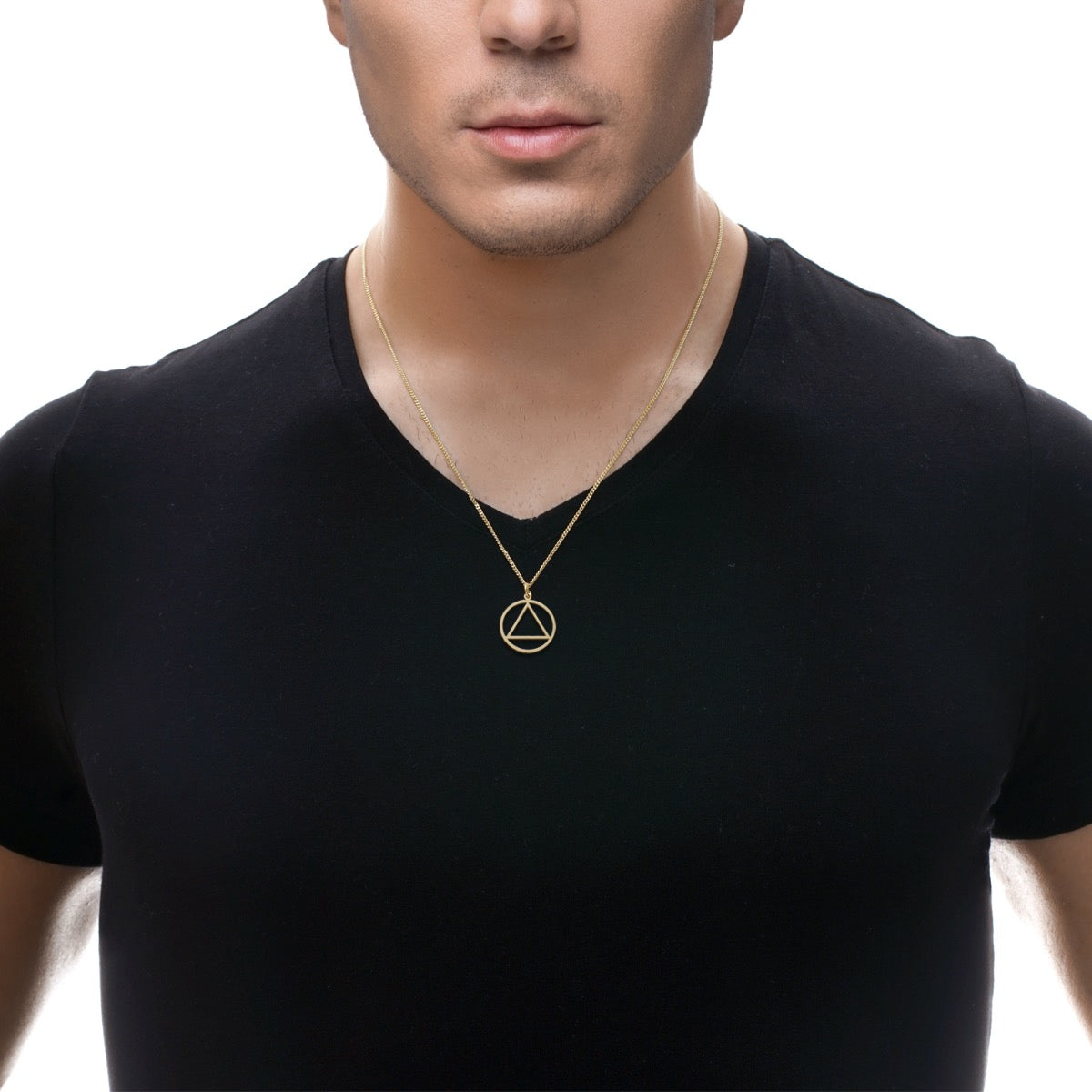 9ct Yellow Gold Vermeil Sobriety Recovery Pendant