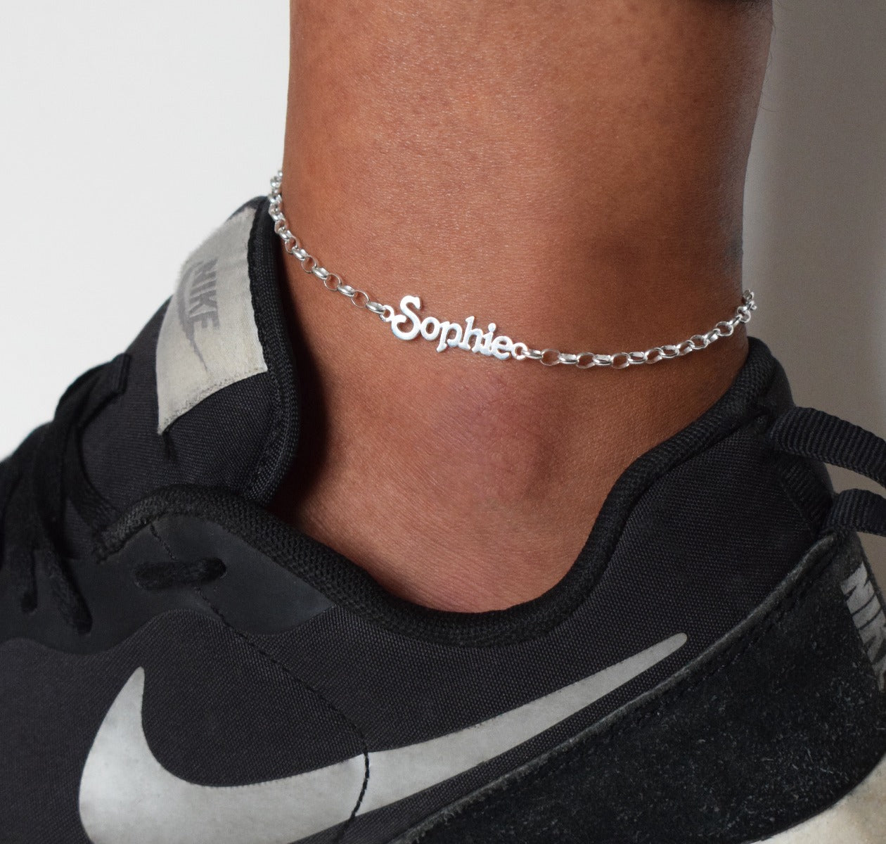 Sterling Silver Name Anklet