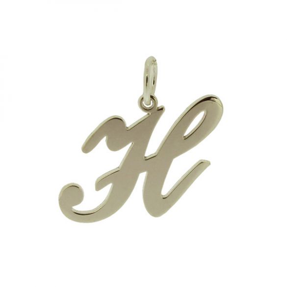 Sterling Silver Script Initial Pendant