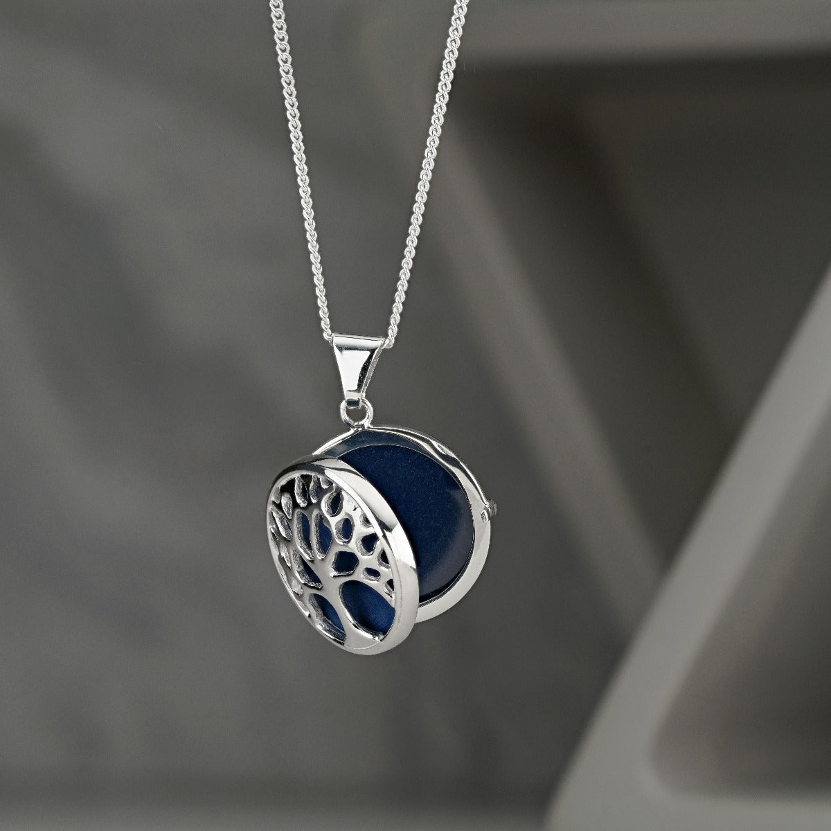 Sterling Silver Tree Of Life Picture Locket With Optional Engraving and Chain