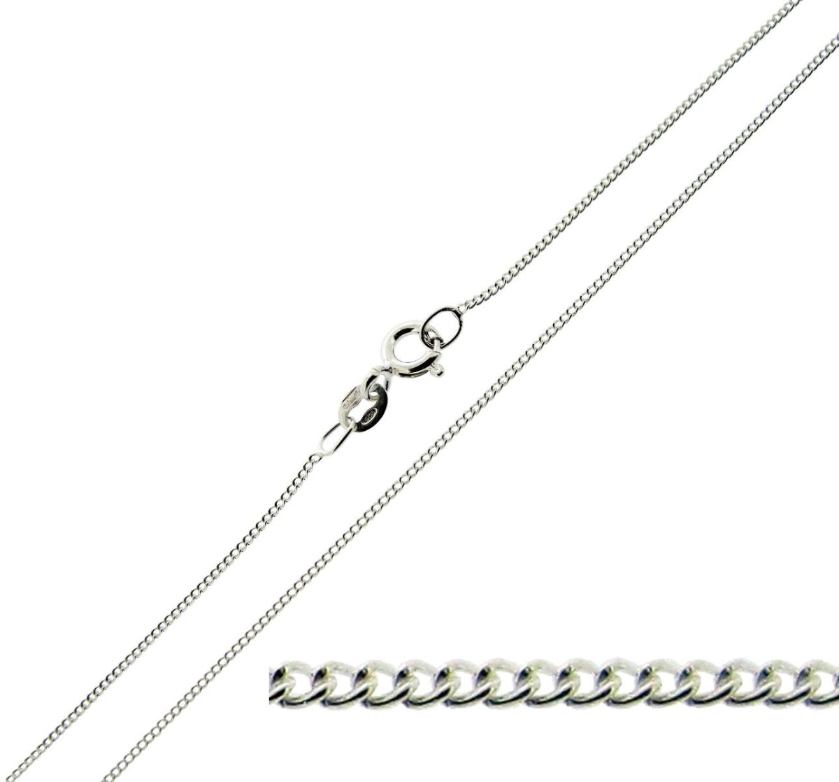 9ct Solid White Gold Small Cross Pendant & Optional Chain - Love Silver Jewellery