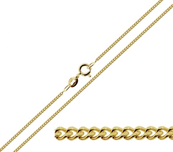Yellow Gold Vermeil 1.1mm Diamond Cut Curb Chain